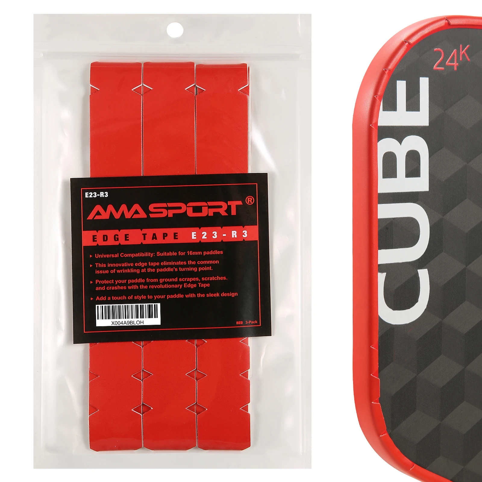 

AMA SPORT 3Pcs/Pack Pickleball Paddle Protection Tape Resistant Material for Protector Pickleball Training Equipment