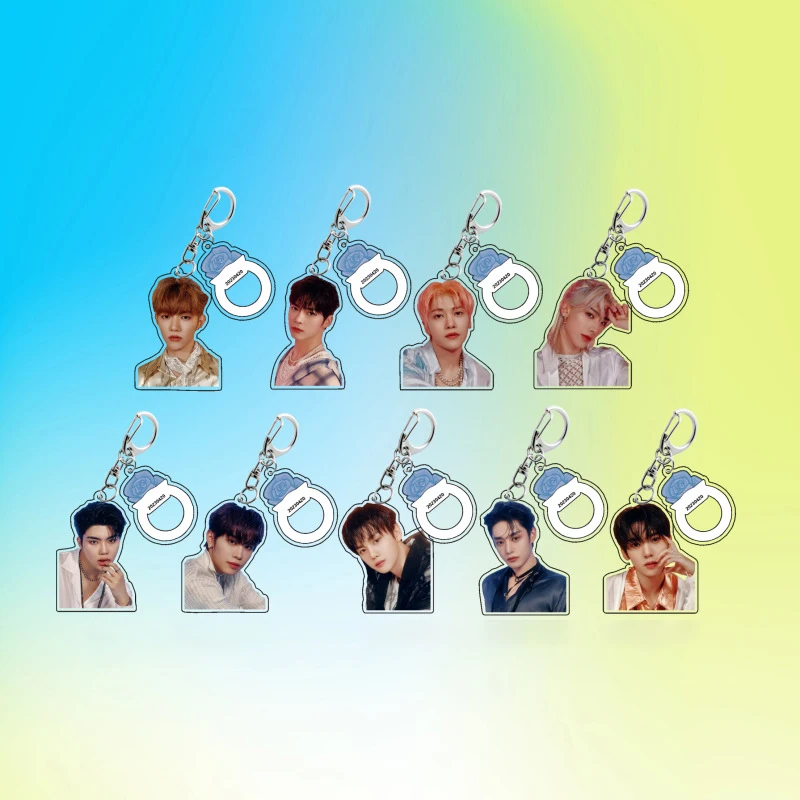 KPOP ZB1 Acrylic Keychain ZhangHao HanBin JiWoong GunWook Lightstick Pendant Ricky Matthew YuJin ZEROBASEONE Fans Collection