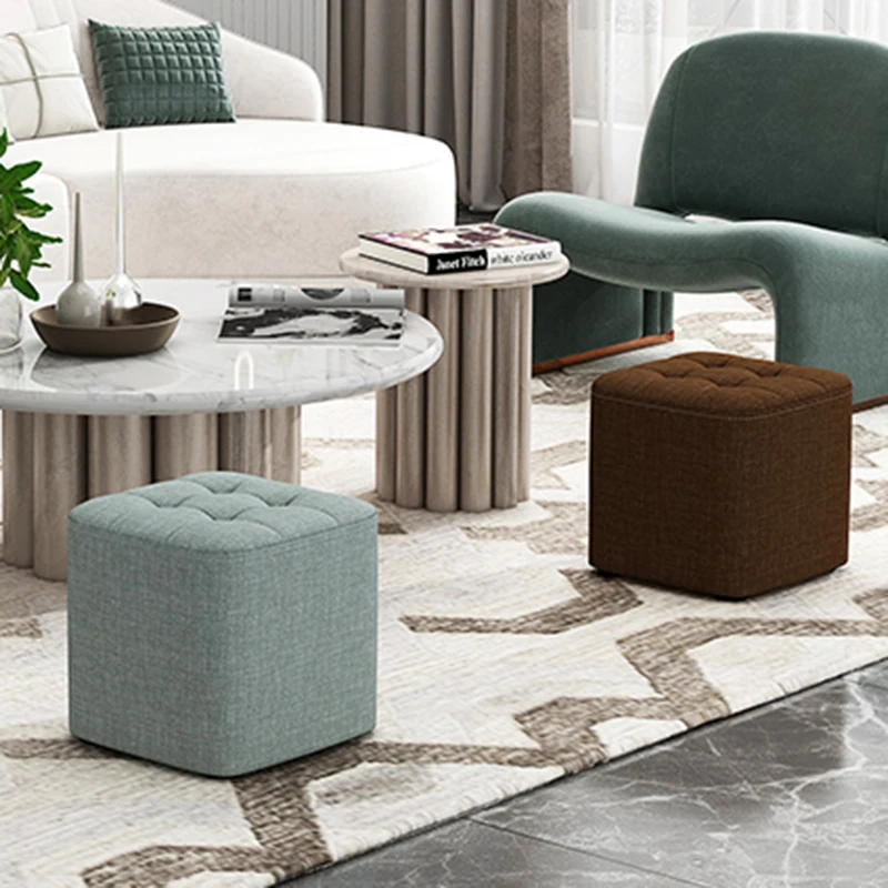 

Creative Bar Chair Pouf Step Stool Foot Japanese Wooden Stool Small Low Coffee Shoe Bench Apoya Pies Oficina Household Furniture