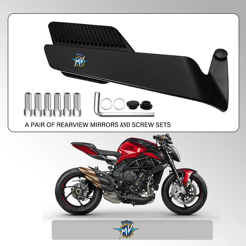 

Track Certified Wide-angle Motorcycle Fixed Wind Wing Rearview Mirror For MV Agusta F3 675 Brutale 800 1000 Turismo Veloce RC