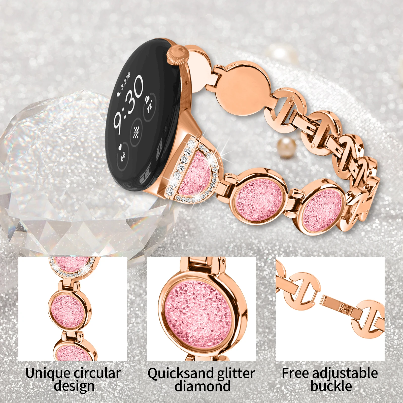 حزام من الفولاذ المقاوم للصدأ لساعة جوجل بيكسل 4 3 2 1 سوار معدني ماسي للنساء إكسسوارات لساعة بيكسل 2 أشرطة