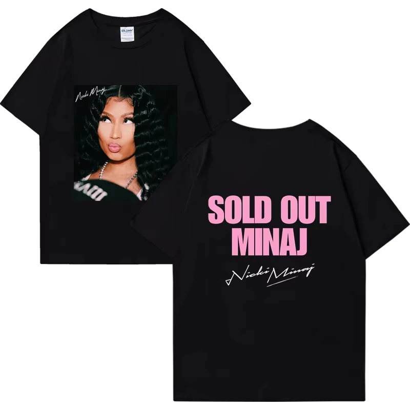 

Rapper Nicki Minaj Tour Pink Friday 2024 T-Shirts Men Women Hip Hop Vintage Oversized Short Sleeve T-shirts Unisex Popular Tops