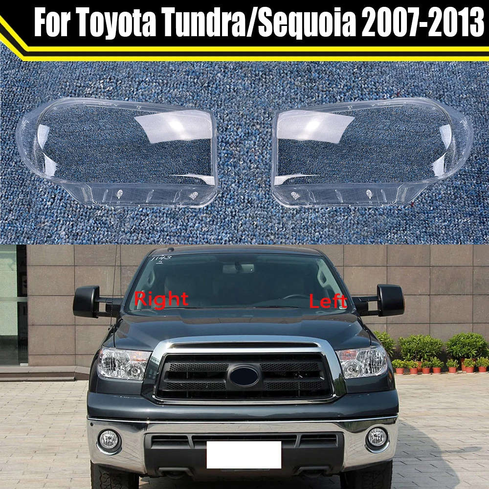 Car Front Headlight Cover Headlamp Lampshade Lampcover Head Light Lamp Caps Lens Shell Case For Toyota Tundra/Sequoia  2007~2013