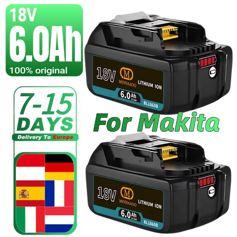 

Оригинальный аккумулятор для Makita 18 В BL1840 BL1830B BL1850B Литий-ионная замена быстрой зарядки 18 В для инструментов BL1815