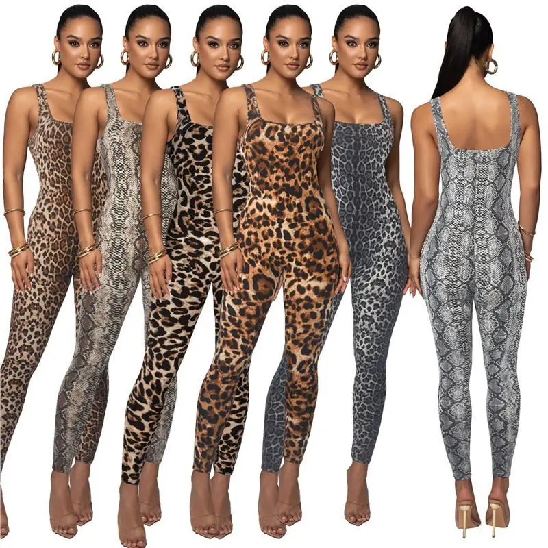 

Женский комбинезон без рукавов с принтом в рубчик с квадратным вырезом и открытой спиной, облегающие спортивные цельные брюки, элегантный стиль