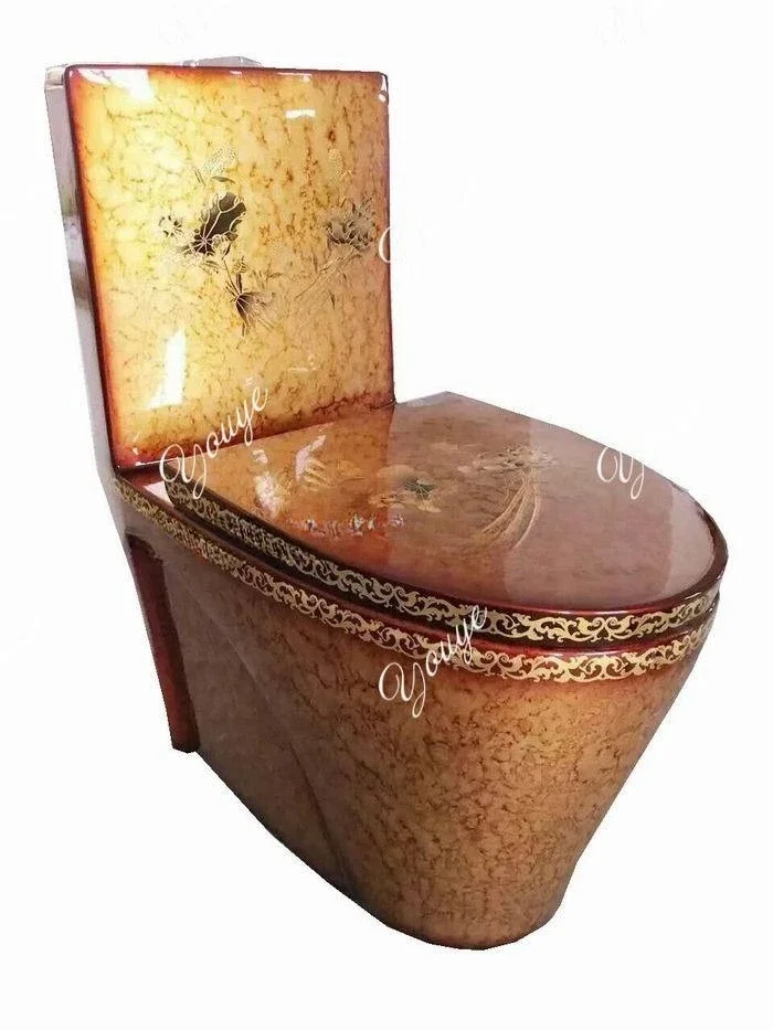 J Boutique High-end Wood Grain, Marble Pattern Toilet, Super Swirl One-piece Toilet, Ceramic Color