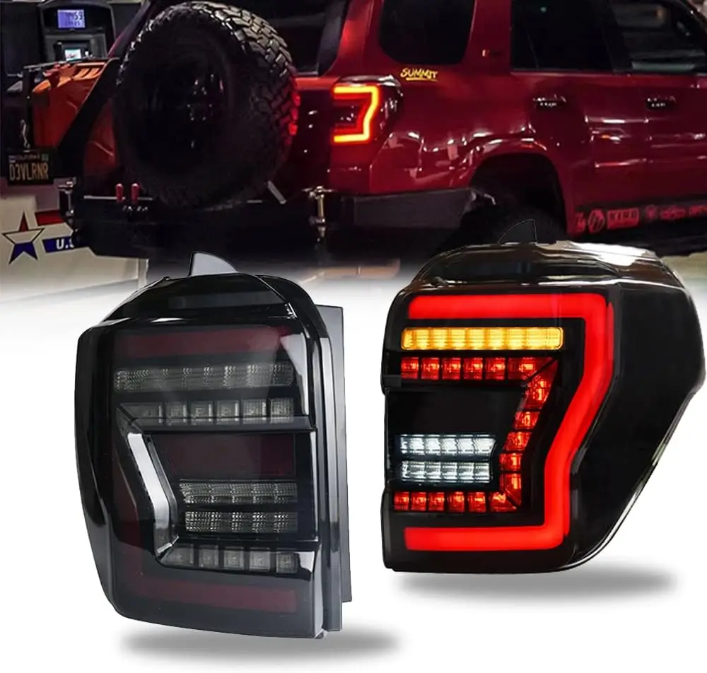 

LED Tail Light Kit Suitable for 4Runner 2010-2022 Black Housing Flowing Light Effect Easy Installation