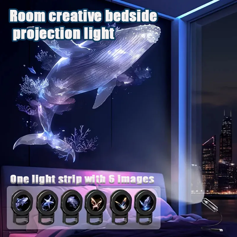 1 Set USB Butterfly Projection Night Light Couple Gift Bedroom Atmosphere Lamp Creative Room Decor Romantic Bedside Mood Light