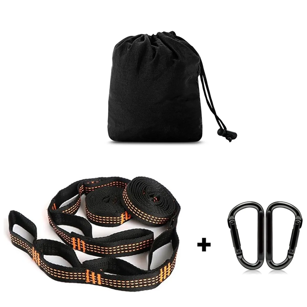 2 PCS 200CM/ 78Inch Hammock Straps and 2 Hooks, 10+2 Loops, Portable Camping - Quick, Easy Setup, Hooks for Yoga Swing, Gym etc image 6