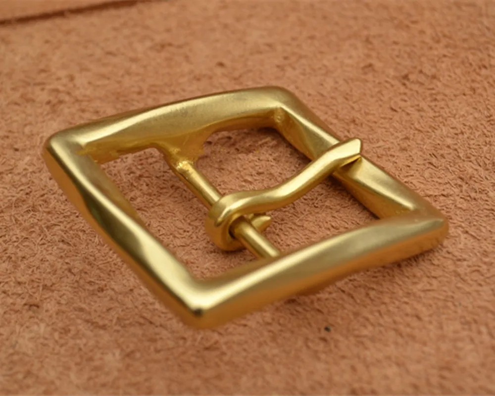 1pcs 34/38mm Brass Belt Buckles  Single Pin End Bar Buckles Fit Belt Leather Craft Jeans Parts DIY Accessories