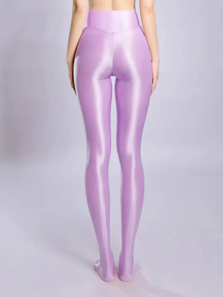 Neue Glänzende Nylon-Strumpfhose Pfirsichfarbene Yoga-Hose Elastische Fitness Push-Up Leggings Strumpfhose Strümpfe Panty