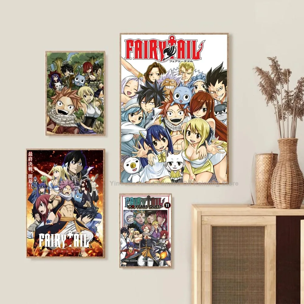 1PC Anime Fairy Tail Poster Paper Print Home Living Room Bedroom Entrance Bar Restaurant Cafe Art Painting Decoration