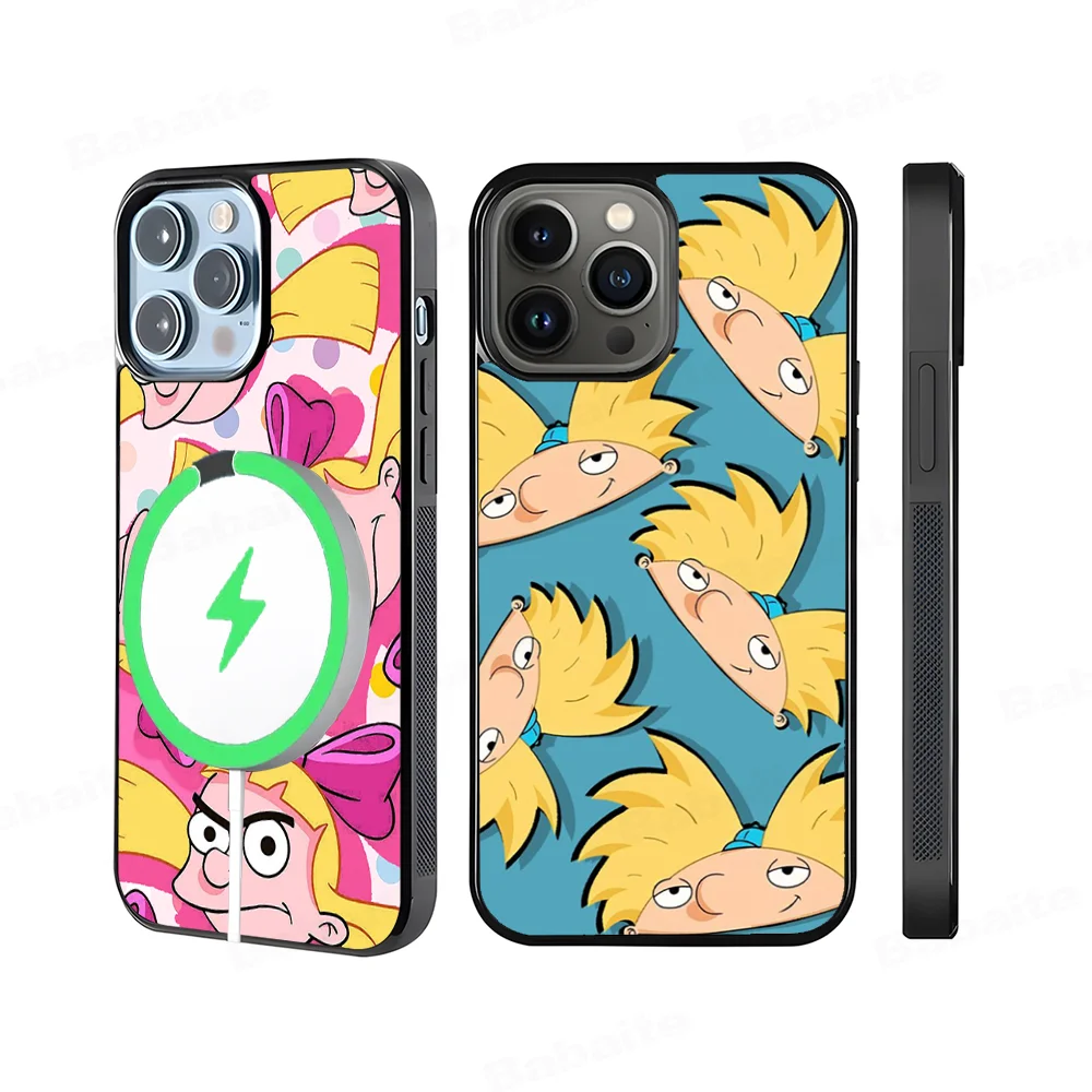 

Hey A_Arnolds Cartoon Phone Case Magnetic Case For IPhone 16 14 13 12 11 15 Pro Max Plus For Magsafe Wireless Charge Cover