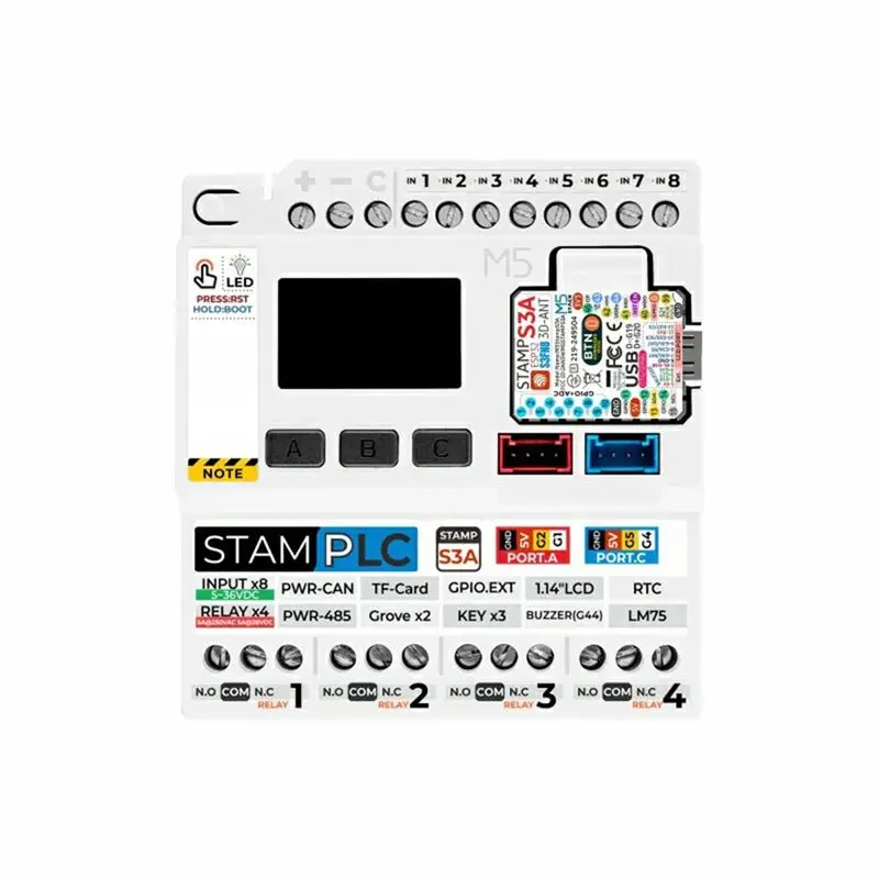 

M5stamp PLC Controller Advanced M5stamps3 Module For Industrial Automation, Iot Projects, And Smart Home Applications-[A22I Stor