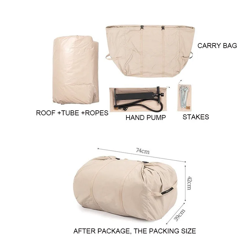 Outdoor Camping Inflatable Tent Rainproof Portable Quick Opening Camping Tent