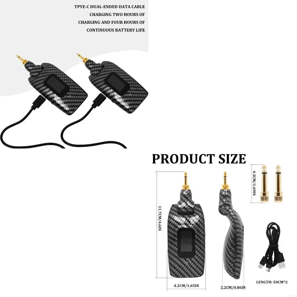 

Wireless Guitar Transmitters Receiver 5.8GHz Wireless Guitar System Sound Wireless Transmitters Receiver for Guitar Bass