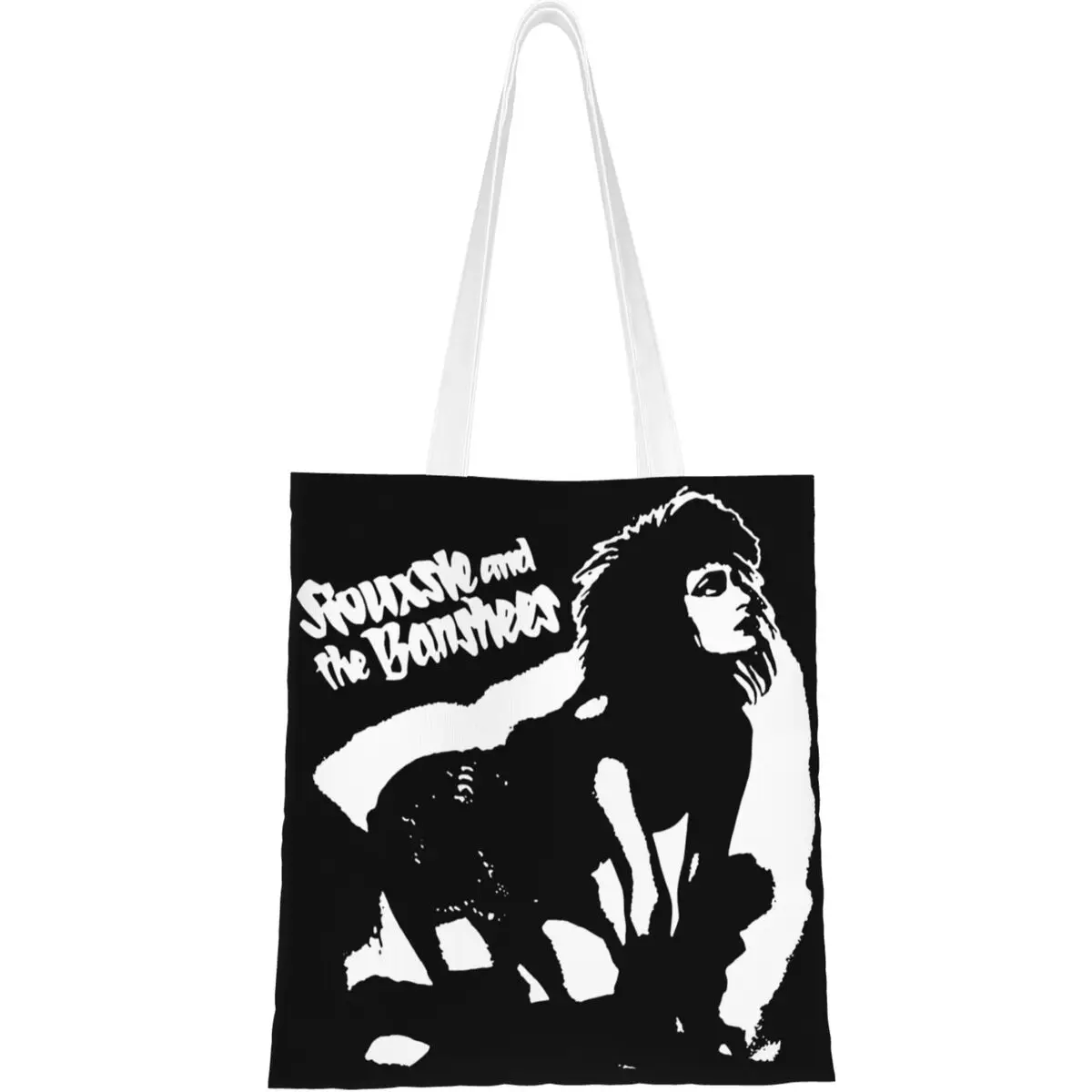 Siouxsie Sioux And The Banshees Merch Canvas Tote Bag for Women Casual Vintage British Rock Band Trend Bags Handbang