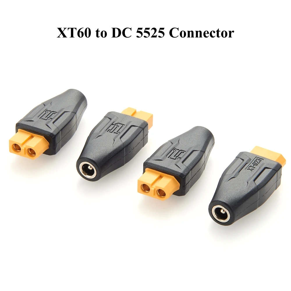 5pack XT60 to DC5525 Connector,XT60 Male to DC 5.5mm X 2.5mm Female Wireless Adapter for RC Car,FPV Drone,LiPo Battery