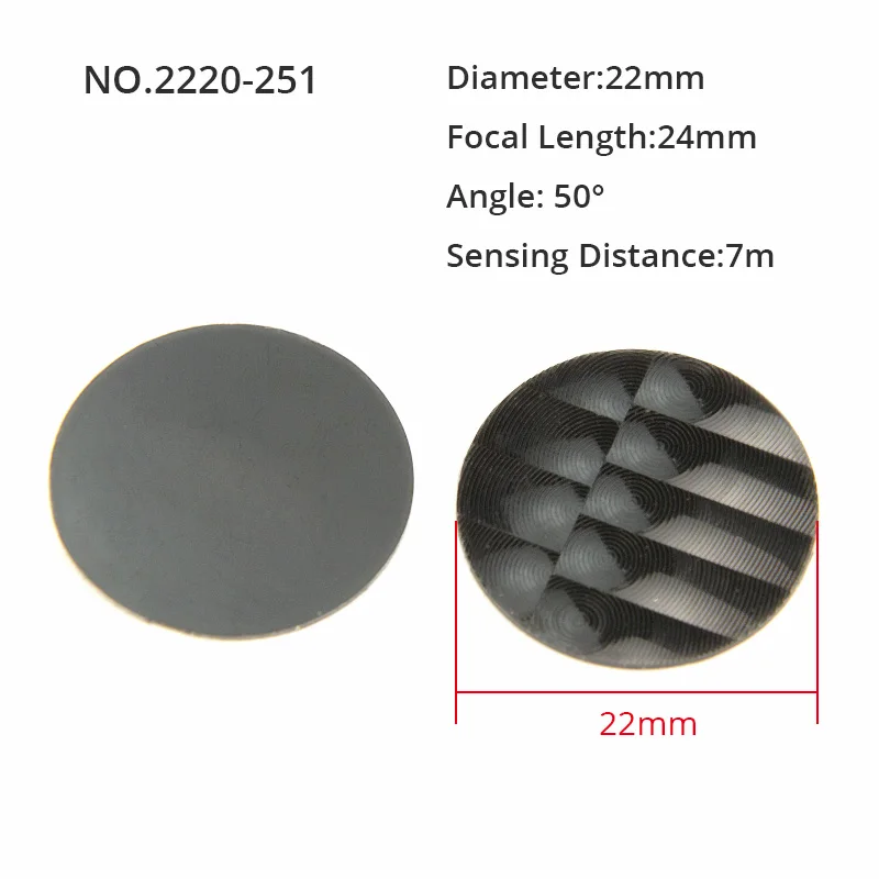 5pcs 22mm Human Body Infrared Sensor Fresnel Lens PIR Lens HDPE Round Infrared Lens