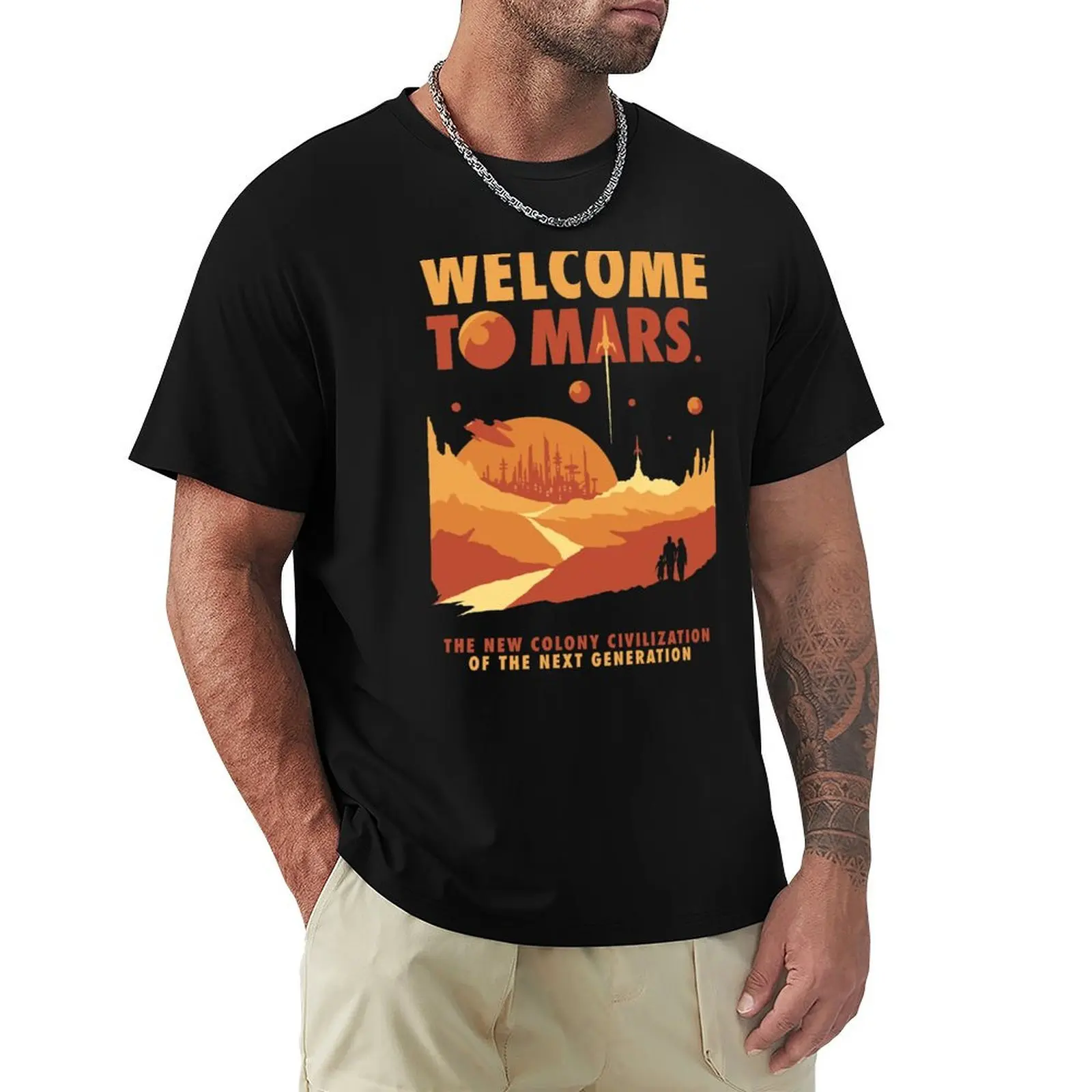 

Welcome to Mars T-Shirt aesthetic clothes boys whites korean fashion graphics plain white t shirts men