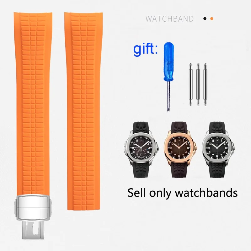 Watch strap for Patek Philippe Aquanaut 5167A 5164A 5168 5968 watchband 21mm Curved end High quality Silicone bracelets