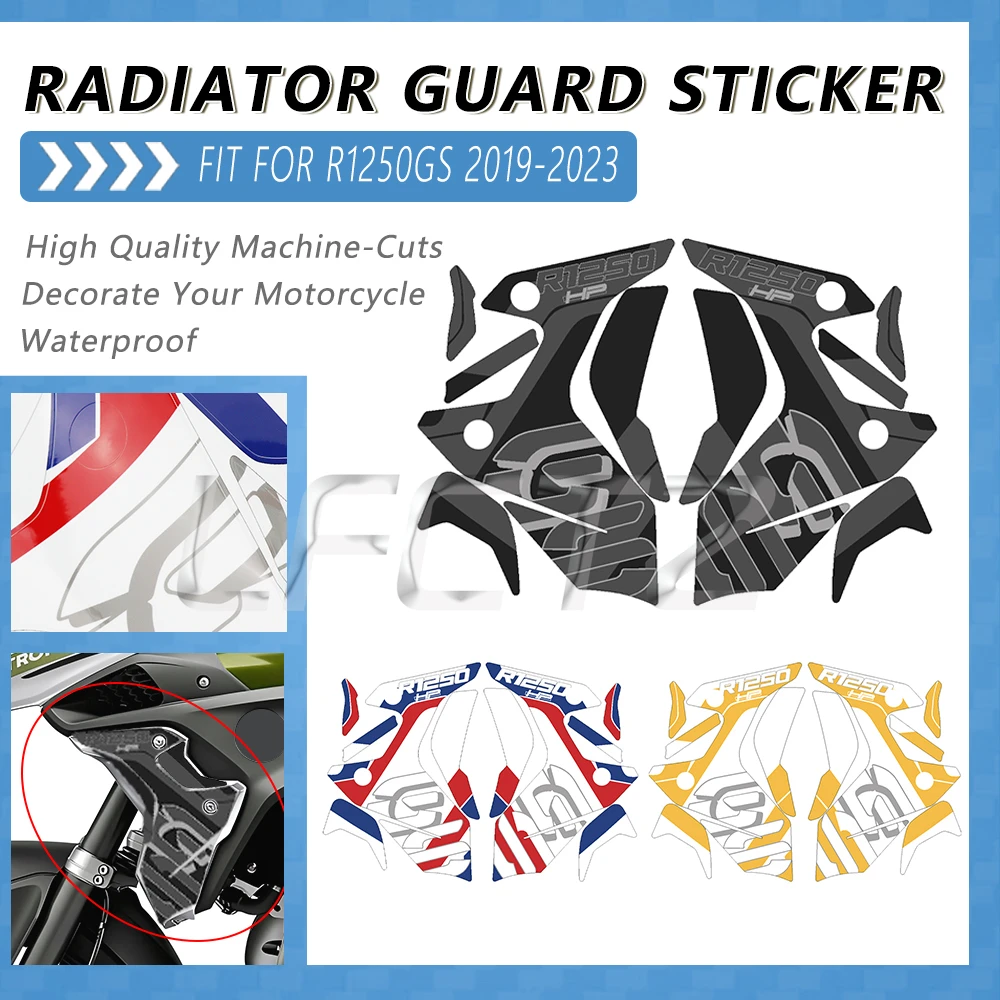 Fit for BMW R1250GS R 1250 GS LC 2019-2023 Motorcycle Radiator Guard Protector Sticker Engine Case Decoration Decals