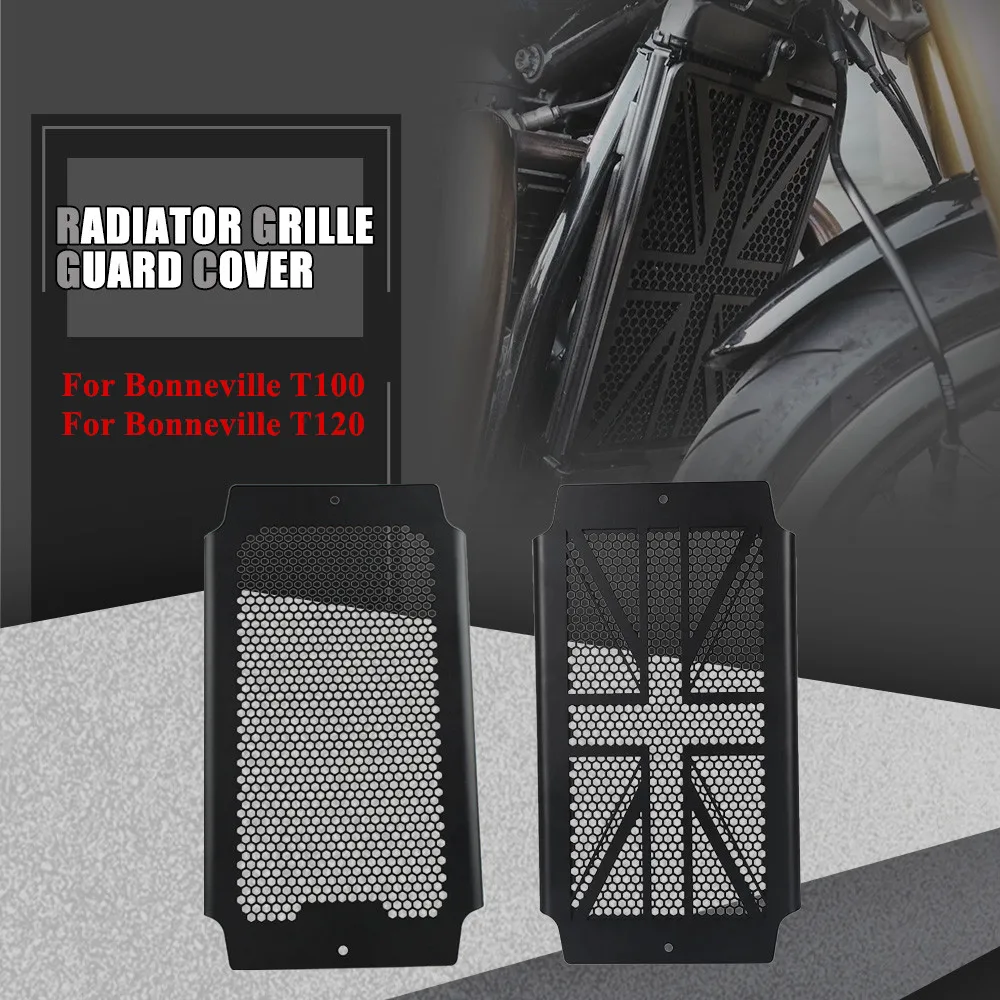 

Motorcycle Accessories Aluminum Radiator Grille Guard Cover Protector Grill Cover For Bonneville T100 T120 T 100/120 2016-2022