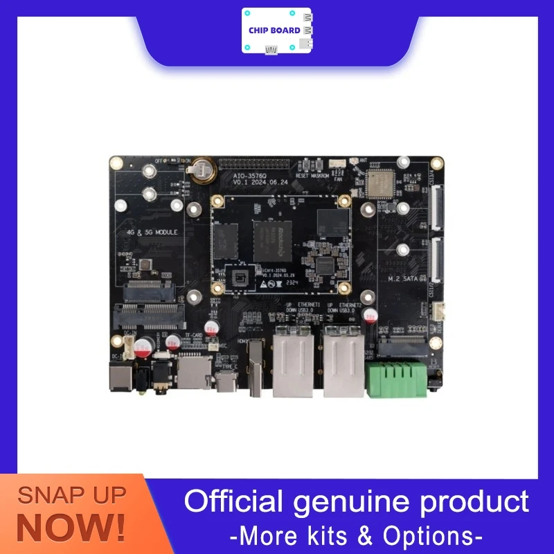 AIO-3576JQ an embedded ARM motherboard powered by the RK3576 processor, tailored for industrial and edge computing uses.