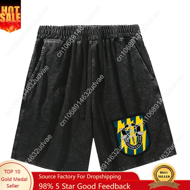 

US Special Forces 12th Special Forces Group Shorts Man Woman Teenager Retro Short Pants Cotton Shorts Pattern Customized Pant