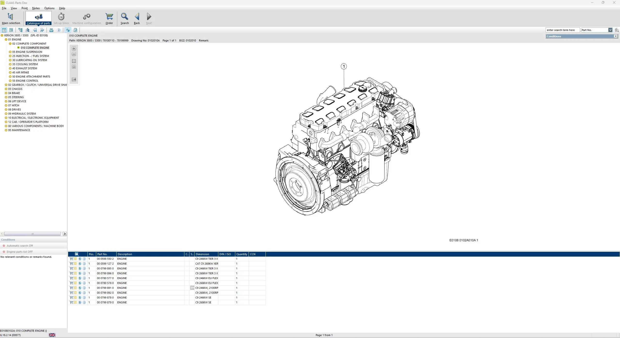 

Для Claas Parts Doc Agricultural V2.2 Каталог запчастей Обновлен до 869 [02.2025] Фиксация конфигурации машины
