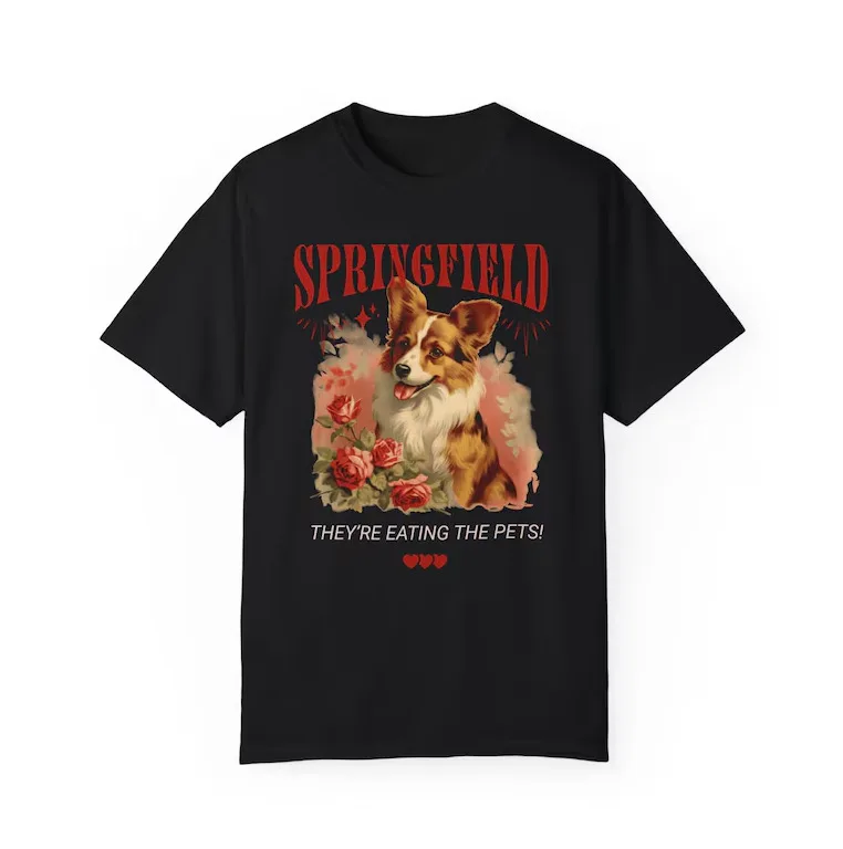 

They're Eating the Pets! Pro-Kamala Harris Debate T-Shirt | Cute Dog Graphic