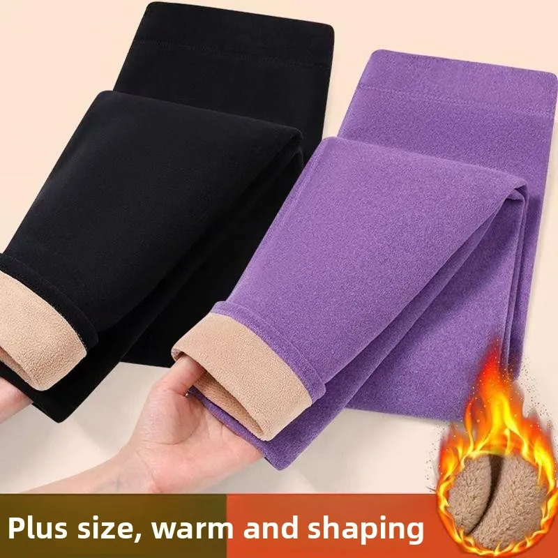 

Термобрюки женские Thiened Fce Lined Camel Down с высокой талией, эластичным поясом, теплые, уютные, хлопковые, базовый слой...