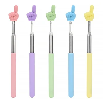 Teaching Tools For School Teachers Telescopic Stainless Classroom Point Stick Retractable Presentation Whiteboard Hand Pointer