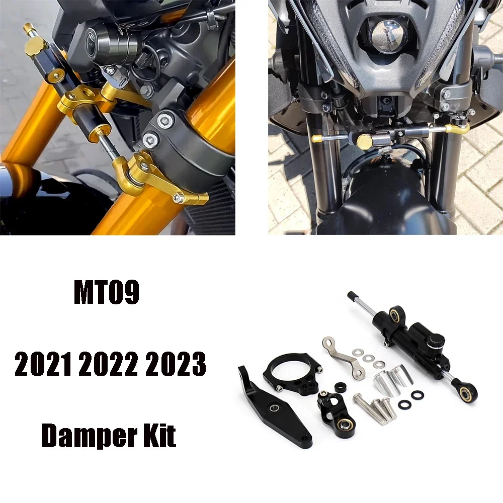 

Motorcycle Steering Damper Bracket Stabilizer Support For YAMAHA MT 09 MT09 SP 2021 2022 2023 Speed Wobble Safety Accessories