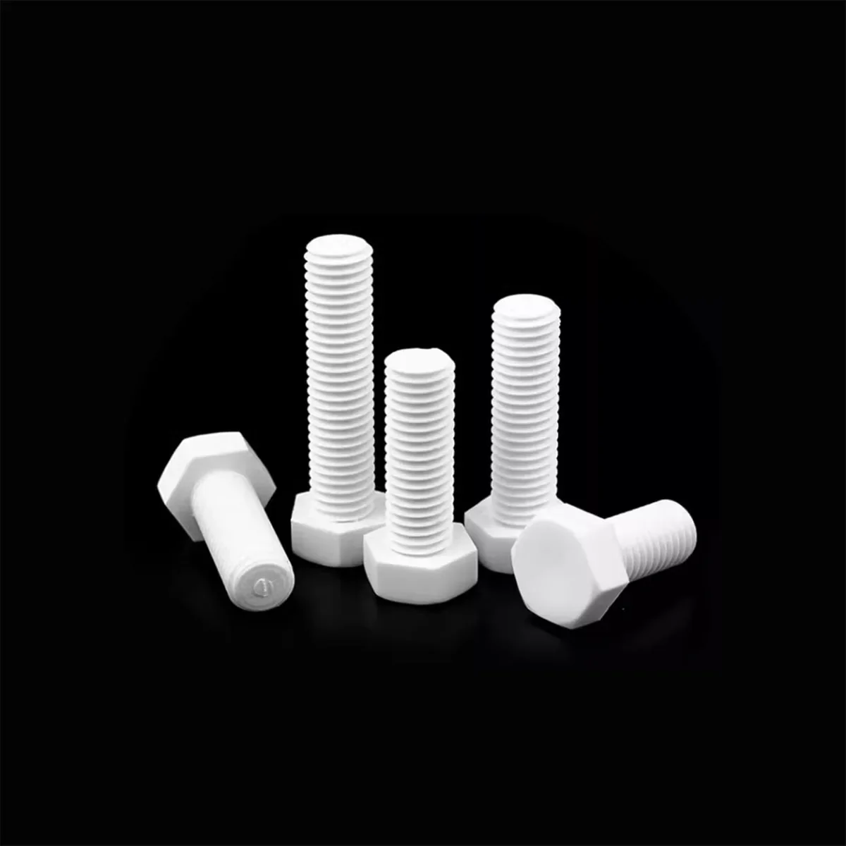 

M4M5M6M8 PTFE Insulated Plastic Outer Hexagonal Bolt With Strong Acid And Alkali Resistance And High Temperature Resistance