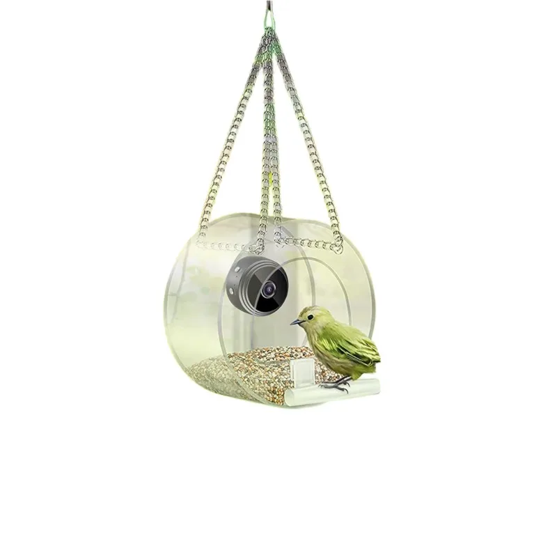 

Smart 1080P Mini Bird Feeder with WIFI Connection Real-Time 1080P Camera and USB Recording Plastic Mini Small Pet Supplies