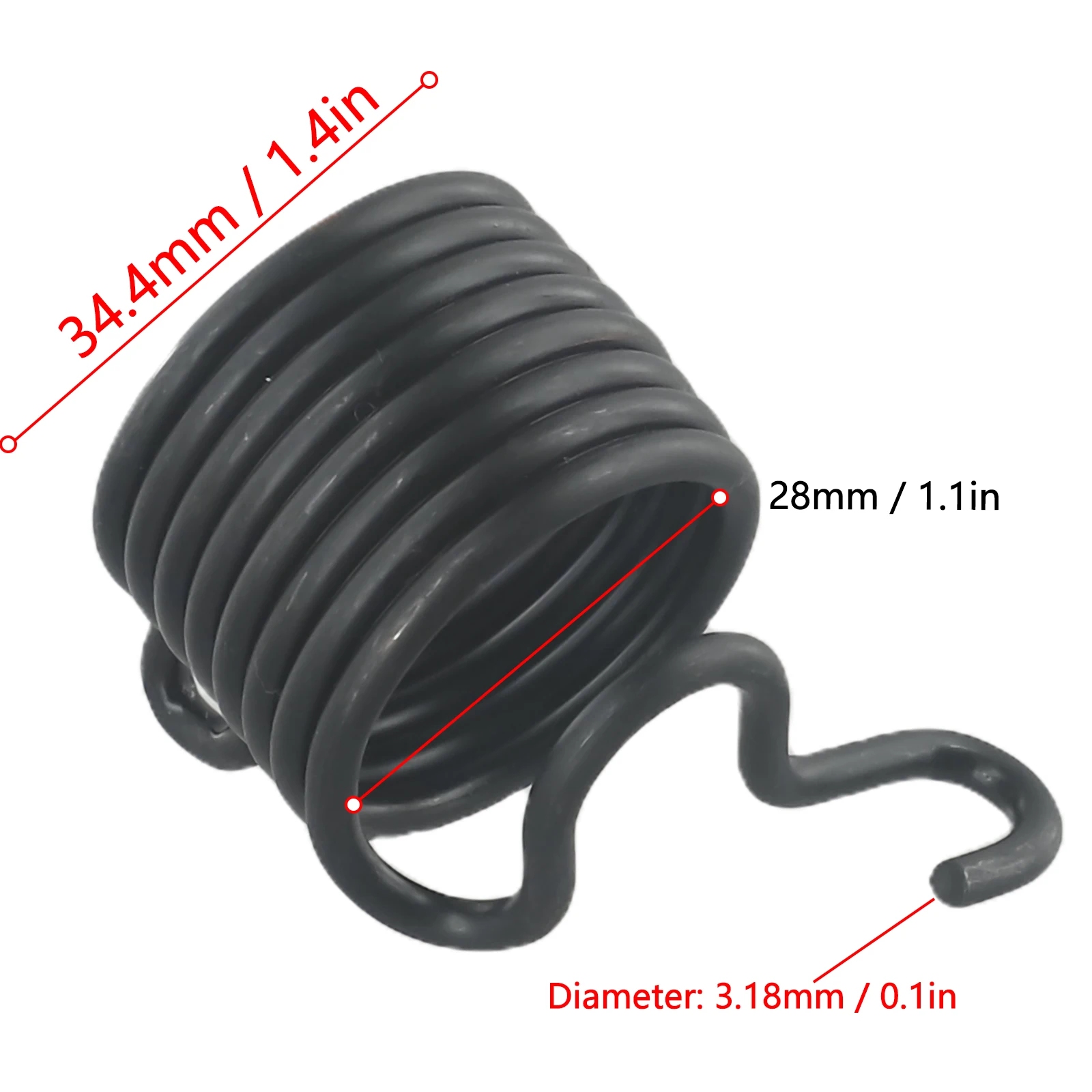 Air Hammer Retaining Spring, Cushioning Function, Stable Performance, Convenient Replacement, Black Color, 8 Turns