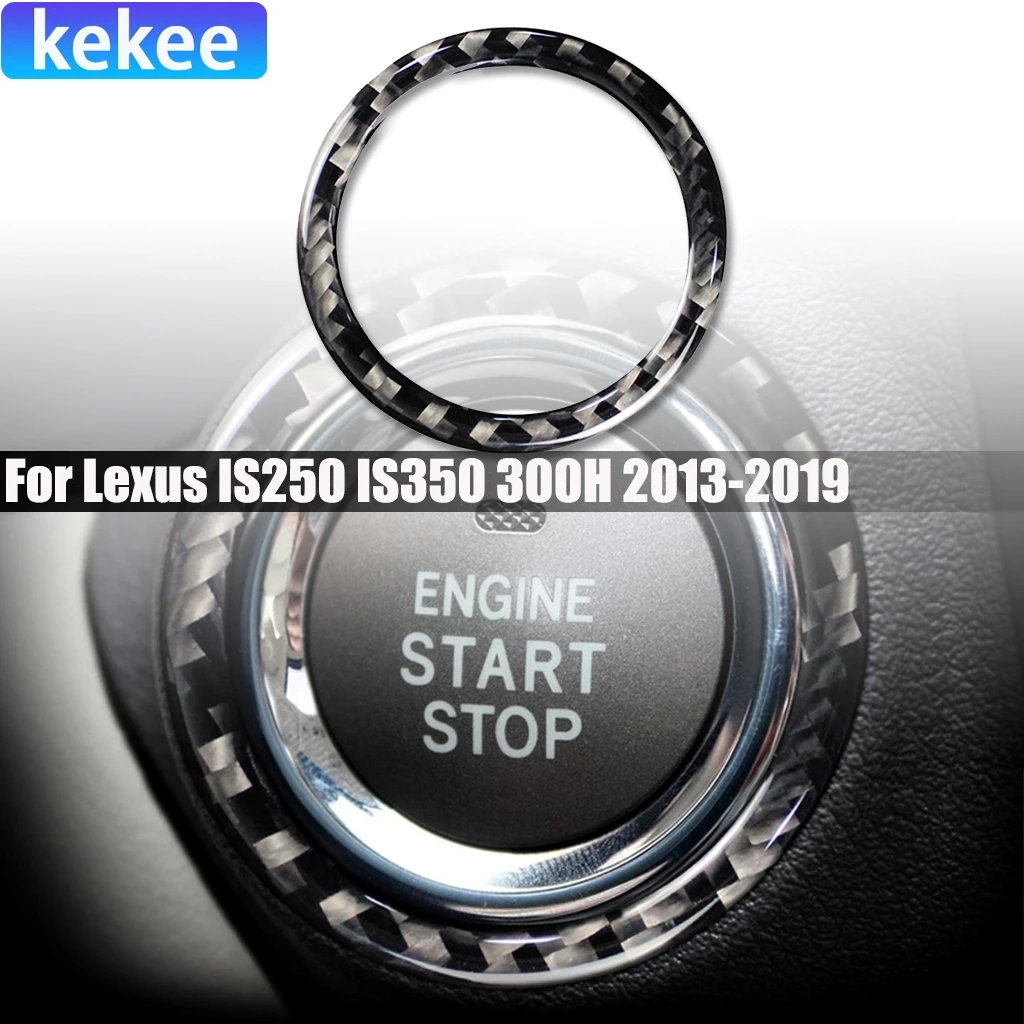 

Carbon Fiber Car Accessories Engine Start Button Ring Modified Interior Cover Sticker Trim For Lexus IS250 IS350 300H 2013-2020