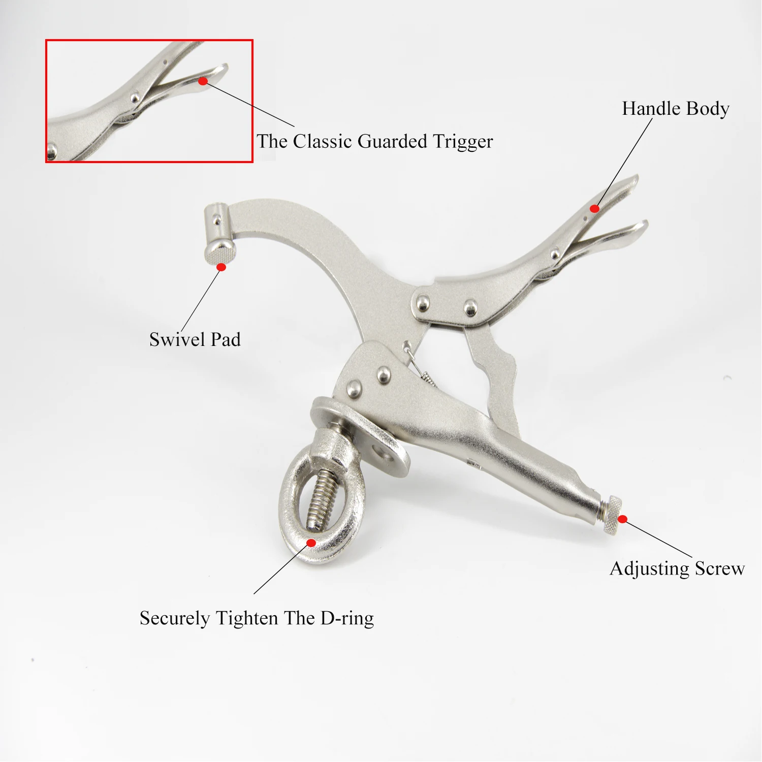 9 inch Drill Press Vice Clamp Woodworking Holding With Lock and Release Lever Locking Pliers