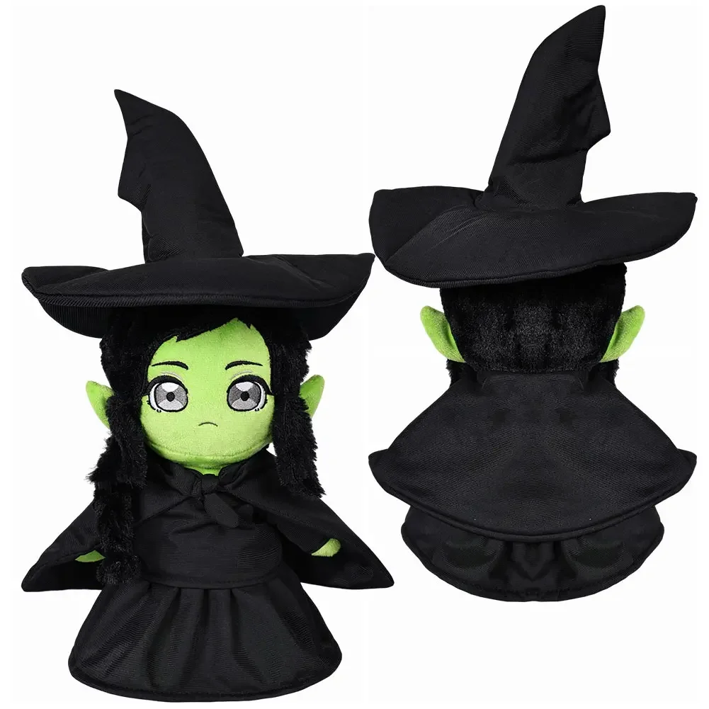 40Cm Elphaba Pluche Knuffels 2024 Film Wiked Cosplay Fantasie Mascotte Beeldje Rekwisieten Xmas Verjaardagscadeaus Halloween Feestdecor