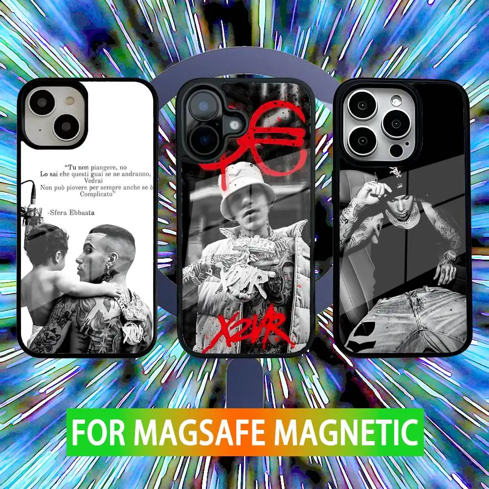 

Rapper Sfera Ebbasta Phone Case For iPhone 16,15,14,13,12,11,Pro,Max,Plus,Mini,SE New Magsafe Magnetic Wireless Charging