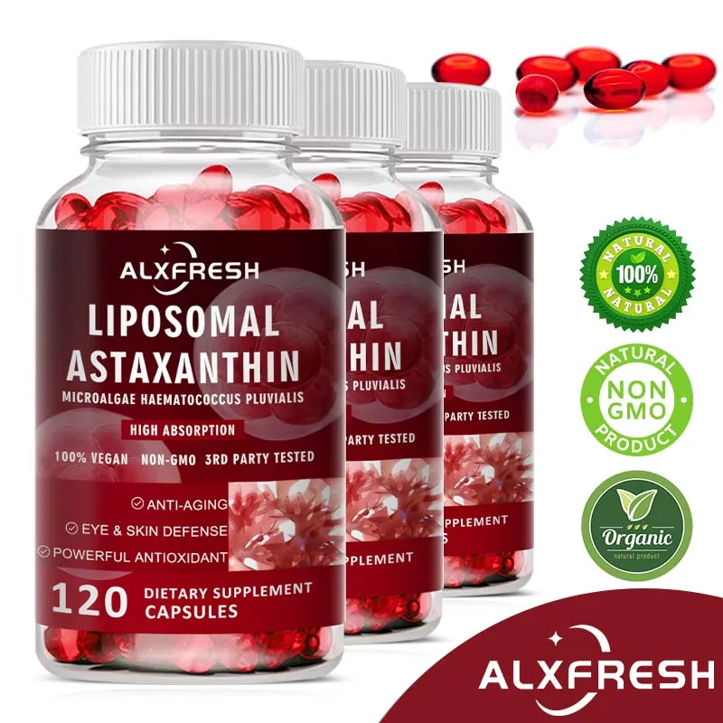 Astaxanthin Capsules For Skin Health Delay Aging Relieve Eye Fatigue Protect Vision Enhance Endurance Promote Exercise Recovery