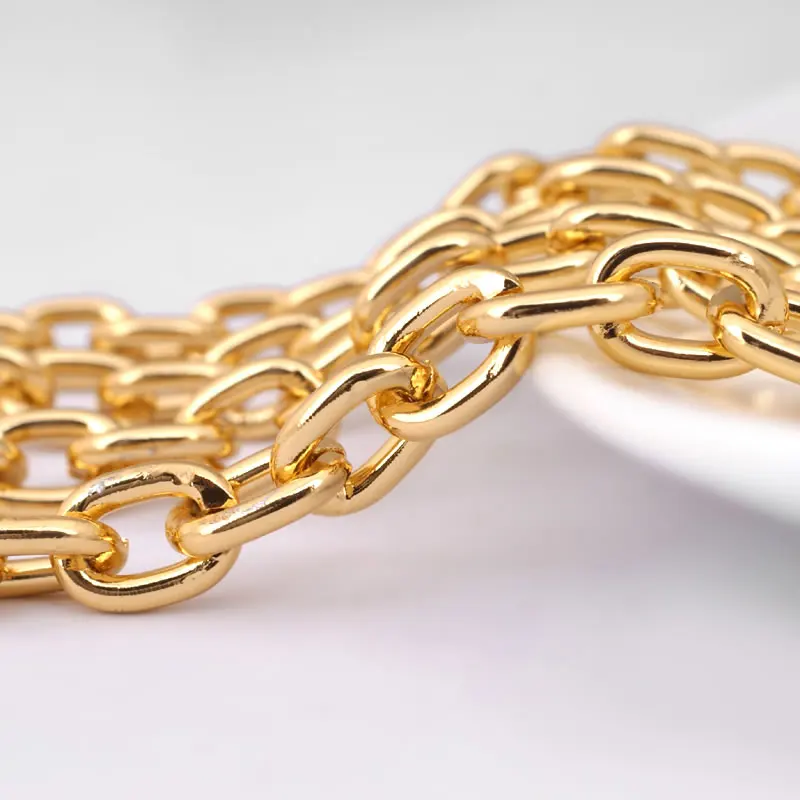 2 Meters 10x7MM Aluminum Round Oval Shape Chains Necklace Chains Diy Jewelry Making Findings Accessories Wholesale