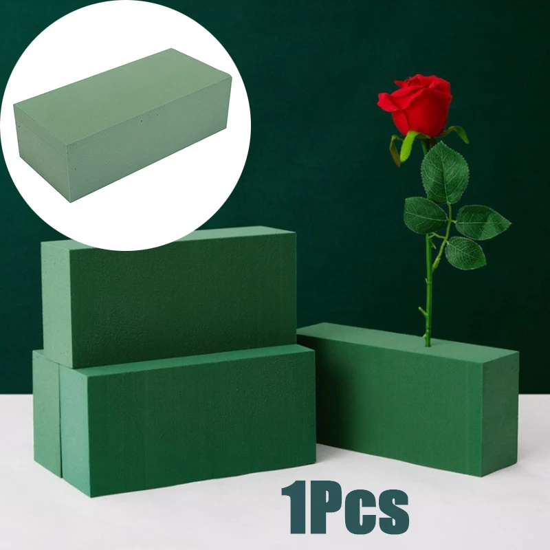 

1Pc Flower Arrangement Foam Block Great Floral Foam Block Flower Foam Brick Bouquet Floral Decoration Garden Supplies