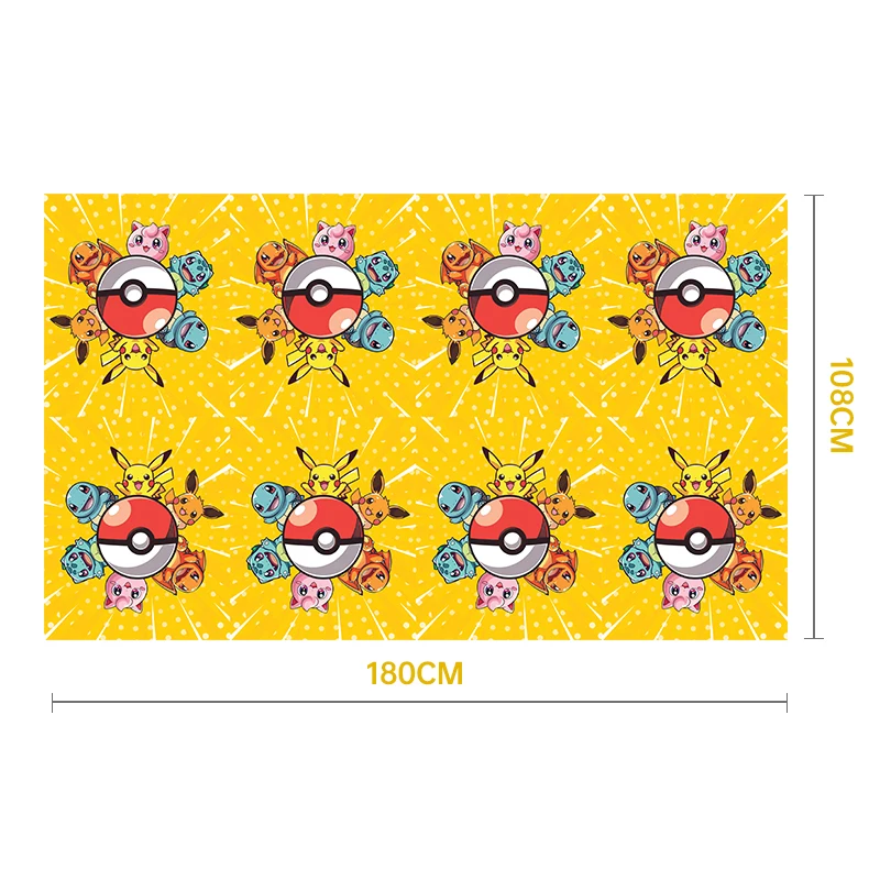Pokemon Geburtstag Party Einweg Party Platten Pikachu Thema Tischdecke Charakter Ballon Geburtstag Dekoration Baby Dusche Suppli – Detail 30