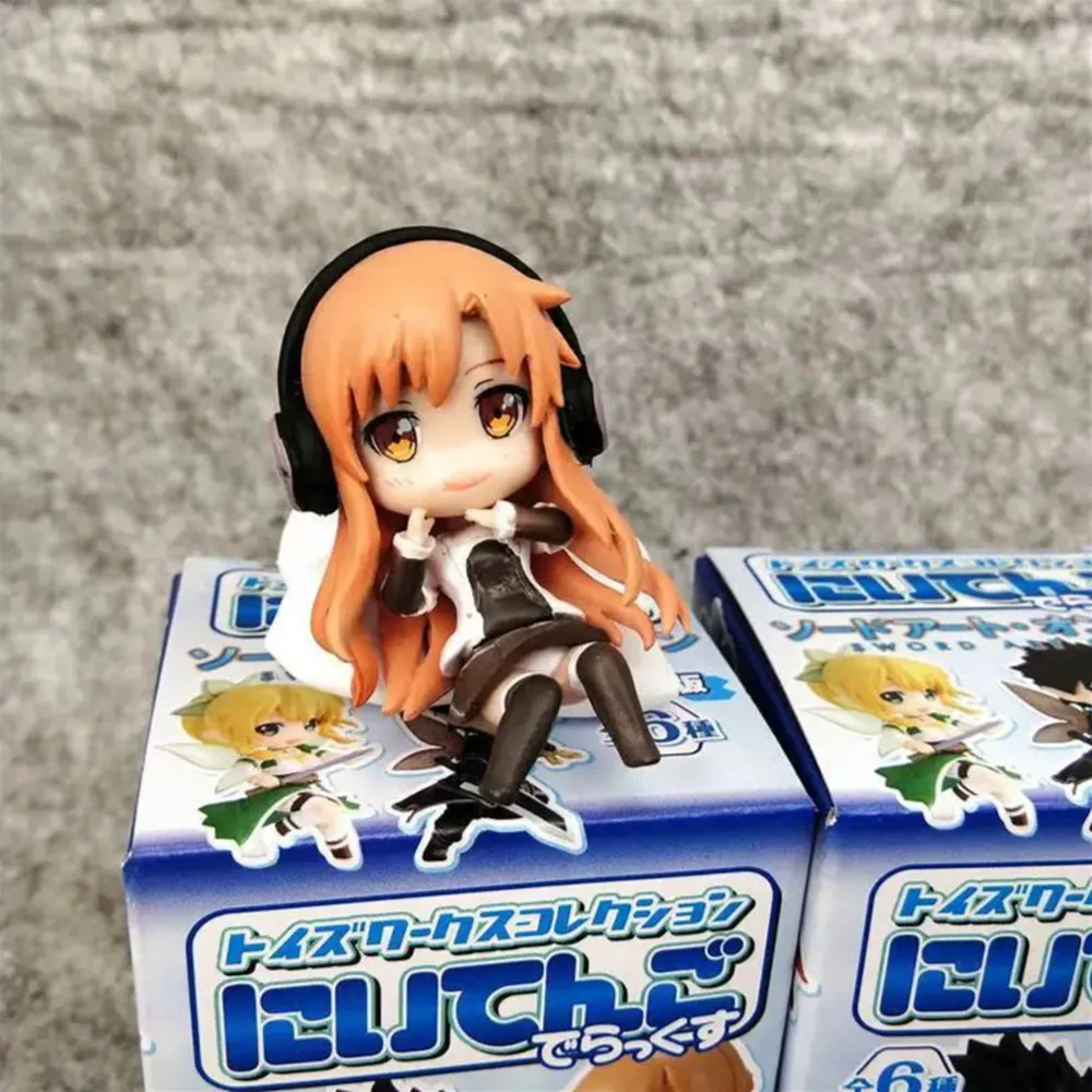 6 قطعة/الوحدة السيف الفن على الانترنت 2 أرقام كيريتو Asuna Leafa Lisbeth السيليكا الجنية الرقص ساو نموذج صغير الدمى