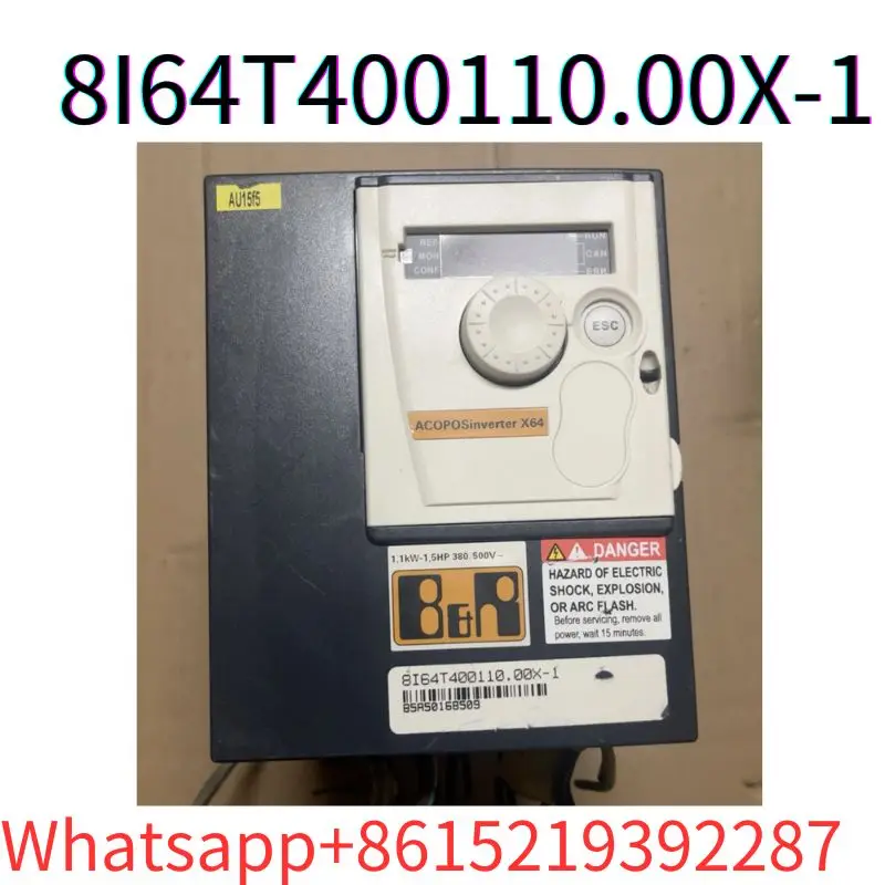 

second-hand frequency converter 8I64T400110.000-1 8I64T400110.00X-1 1.1KW/380V， tested ok