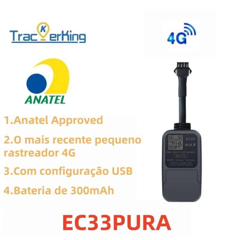 AliExpress Tracker King TrackerKing EC33Pura 4G GPS Car/Motor/Bike Tracking Device High Anti-Interference J16 Tracker Rastreador