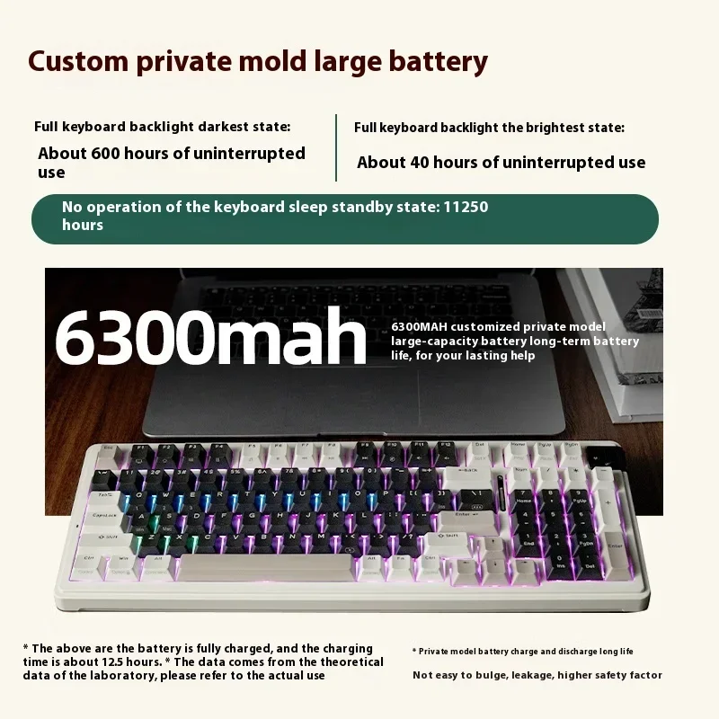 Kzzi K98 Mechanical Keyboard Three Mode Hot Swap Gasket Wireless Gaming Keyboard 98Keys Metal Wheel Pc Gamer Office Win Mac Gift