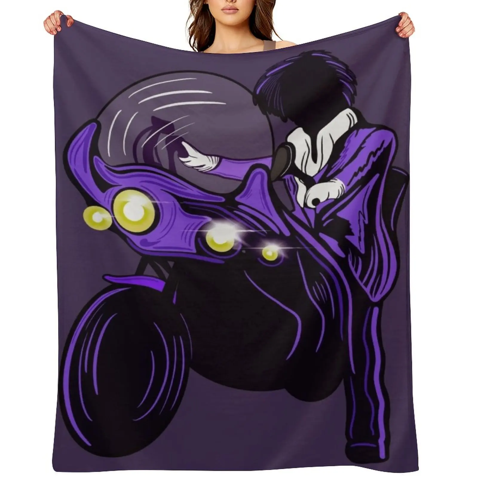 

Prince Music Motorbike Album Cover Purple Throw Blanket Furrys Winter beds for sofa Decorative Beds Blankets